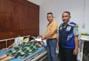 Ketua Pewarta Jenguk Anak Almarhum Wartawan Medan Pos di RS Bina Kasih