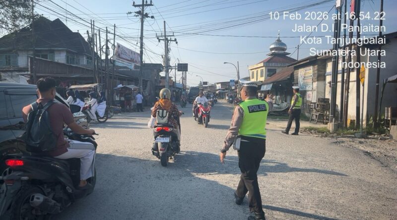 Sat Lantas Polres Tanjung Balai Gelar Patroli Sore di Titik Rawan