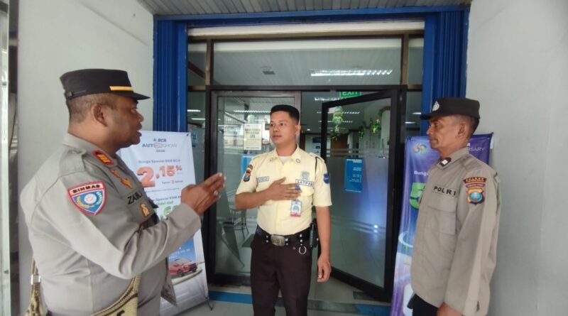 Jaga Keamanan Perbankan, Sat Binmas Polres Tanjung Balai Sambangi Bank BCA