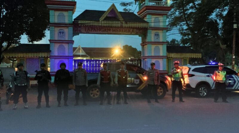 Patroli Subuh Ramadhan, Brimob Polda Sumut dan Polres Tebing Tinggi Pastikan Kota Tetap Aman