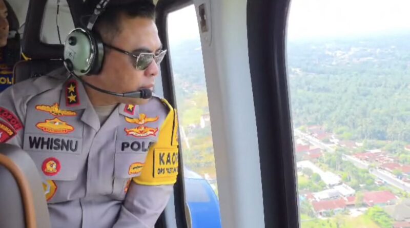 Pastikan Jalur Aman dan Lancar, Kapolda Sumut Pantau Arus Mudik Via Patroli Udara