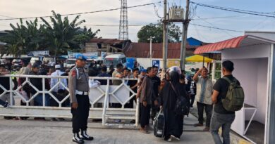 Polsek Teluk Nibung Kawal Ketat Kedatangan Penumpang Ferry di Pelabuhan Teluk Nibung