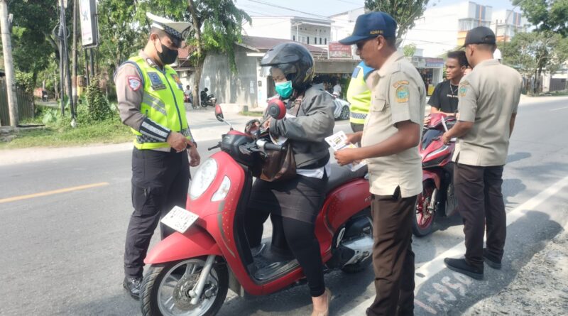 Tingkatkan Kepatuhan Pajak, Sat Lantas Bersama Tim Gabungan Tanjung Balai Gelar Operasi Penertiban Kendaraan