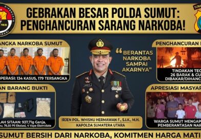 Dalam 72 Jam, Polda Sumut Gempur Sarang Narkoba: 134 Kasus Terbongkar, 26 Barak Dimusnahkan