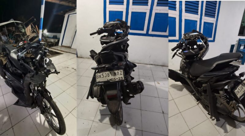 Truk Kontra Sepeda Motor di Sei Bamban, Satu Pengendara Alami Luka Serius