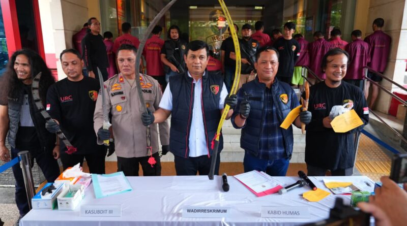 Beraksi Lebih dari 25 TKP, Poldasu Tangkap 7 Anggota Komplotan Begal Geng Motor,