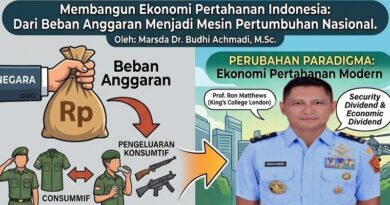 Marsda TNI Budhi Achmadi: Ekonomi Pertahanan Harus Jadi Mesin Pertumbuhan Nasional Marsda TNI Budhi Achmadi: Ekonomi Pertahanan Harus Jadi Mesin Pertumbuhan Nasional