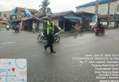 Jaga Kenyamanan Warga, Sat Lantas Polres Tanjung Balai Gelar Patroli Sore