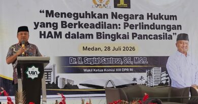 Kementerian Hukum dan Komisi XIII DPR RI Gelar Sosialisasi Hukum di UINSU Tegaskan Bahaya Main Hakim Sendiri