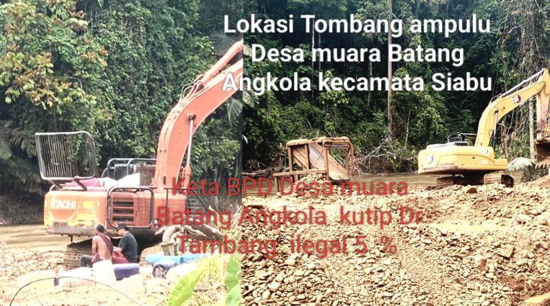 PETI di Muara Batang Angkola Terorganisir ,Kades dan BPD Diduga Terlibat,Satgas Diminta Menindak Tegas PETI di Muara Batang Angkola Terorganisir ,Kades dan BPD Diduga Terlibat,Satgas Diminta Menindak Tegas