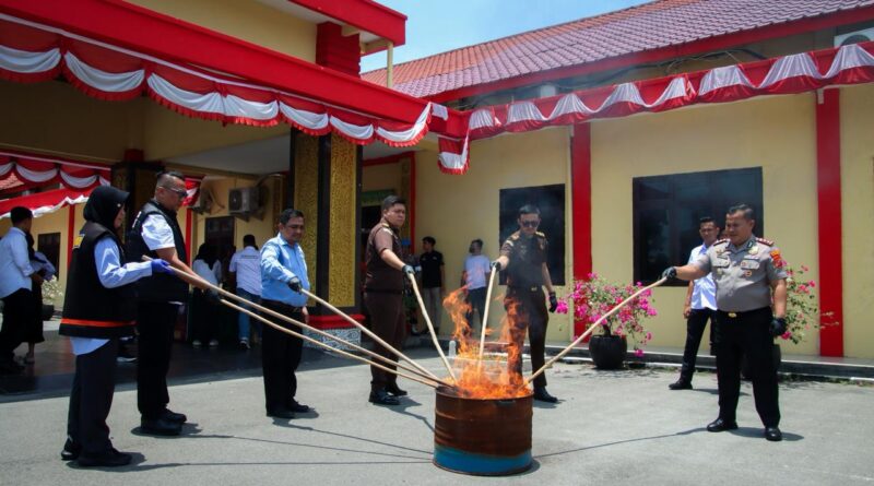 Polres Pelabuhan Belawan Musnahkan Barang Bukti Narkoba