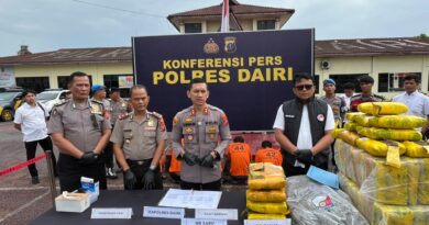 Perangi Narkoba, Polres Dairi Ungkap 33 Kasus dan Sita 70 Kg Ganja