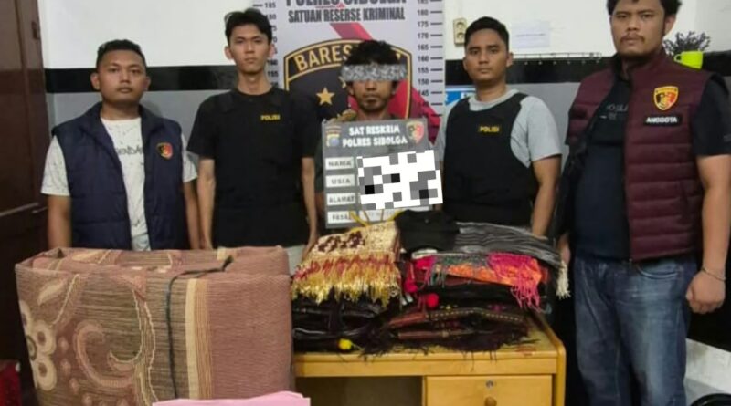 Polres Sibolga Ungkap Pencurian Rumah, Gasak Motor hingga 30 Kain Ulos Batak